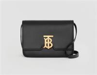 BURBERRY - TB Bag - Small Black Leather Crossbody Gold Buckle RPR &pound;2090 New&Tags