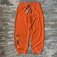 Burberry Jogger Sweat Pants Orange Towelling Terry Rainbow Logo Large Mens BNWT - L Regular