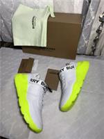 BURBERRY Leather LOGO Sneaker Trainers Sz 37 RRP £575 NEW