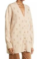 Burberry Selena Wool And Silk TB Logo Beige Cardigan Size M RRP £995 NEW BOX - M Regular