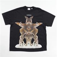 Burberry Mens Elthorne Black Graphic Print T-Shirt Crew Neck Size M RRP 450 - M Regular