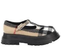 BURBERRY Aldwich Platform Mary-Jane Check Wool Shoes 38.5 UK 5.5 RRP £650 NEW