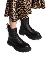 Burberry Genuine Springton Leather Platform Combat Boots Size 37 UK 4 NEW
