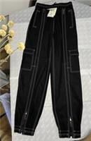 BURBERRY Maddie Topstitched Cargo Trousers Jeans Size UK 4 XS RRP £950 NEW - UK 4 Regular