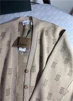 Burberry Selena Wool And Silk TB Logo Beige Cardigan Size S RRP £995 NEW BOX - S Regular