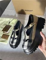 BURBERRY Aldwich Platform Mary-Jane Check Wool Shoes 38.5 UK 5.5 RRP £650 NEW