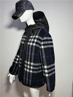 BURBERRY Checked Wool Blend Teddy Jacket Size UK 14 RRP £1290 NEW TAGS - 14 Regular
