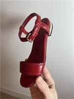 Burberry Child Girl Summer Leather Red Sandals Shoes Size 27 NEW BOX