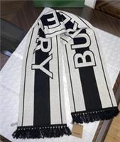 BURBERRY LOGO-INTARSIA 100% Cashmere Scarf RRP £480 NEW