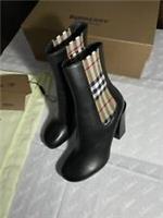 BURBERRY Alderman Vintage Check Detail Ankle Boots Size 36 UK 3 RRP £750 NEW