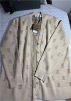 Burberry Selena Wool And Silk TB Logo Beige Cardigan Size S RRP £995 NEW BOX - S Regular