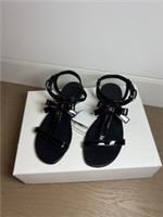 Burberry Child Girl Summer Patent Leather Black Sandals Shoes Size 27 NEW BOX