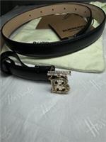 Burberry Crystal Embellished TB Monogram Leather Belt Size S RRP &pound;490 NEW TAGS - S Regular
