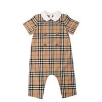 BURBERRY Baby Boy Romper Octavian Check Collar Double Breast Multi18 Mths RRP300