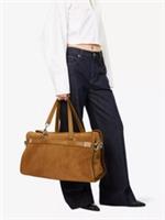 BURBERRY B Clip Suede Holdall Bag 81077571 Hazel One Size