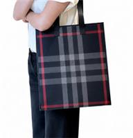 BURBERRY NS Check Medium Book Tote Bag 80840581 Navy/Grey