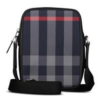 BURBERRY 'Paddy' Check Messenger Bag 80840621 Navy/Grey