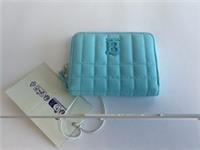 Genuine Burberry Lola Tri-fold Zip Wallet In Cool Sky Blue New With Tags