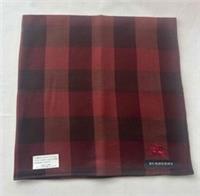 BURBERRY Scarfs Check Dark Red Cotton 100% Fashion Accessorys