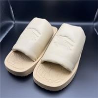 BRAND NEW WITH BOX- Burberry EKD Slab Padded Slides Beige- EU 46