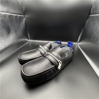 Burberry Zip Detail Leather Loafers- Black