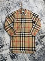 Burberry Teen Girl Childrens Half-Zip Check Dress - Biege Age 14 Years RRP £340