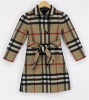 BURBERRY GIRLS REVERSIBLE CHECK WOOL COAT AGE 8 YRS BLACK TAN RRP £1550 AD