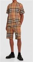New BURBERRY mens Ferryfield Check Jaquard Shorts.Beige.Sz M.£520.Staff Sale - M Regular