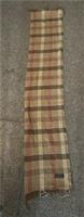 Genuine Burberry Dark Grey White Red Black Nova Check Scarf 100% Cashmere