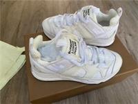 BURBERRY UNION KIDS OPTICAL WHITE TRAINERS-UK 2 EU 34 RRP £270