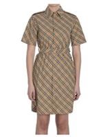 Burberry All Over Check pattern Stretch Cotton Shirt Dress.Beige Uk 6.£890+ - 6 Plus