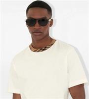 BURBERRY mens Check Trim Cotton T-shirt.sz Small.£350.Current Season