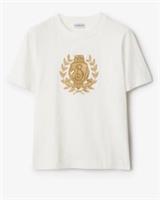 BURBERRY mens B Crest Embroidered T-shirt.sz XXL(fits XXXL).£620.Chalk