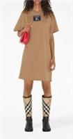 BURBERRY Logo Patch Tshirt Dress.Camel.Staff Sale Purchase.SS23.£570.sz Large - L Regular