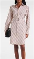 Burberry All Over Check pattern Stretch Cotton Shirt Dress.Pink.uk 6(6-8).£890+ - 6 Plus
