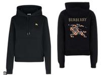 BURBERRY UNISEX EKD Cross Stitch Logo Embroidered Cotton Hoodie Top.XL.£620 - XL Regular