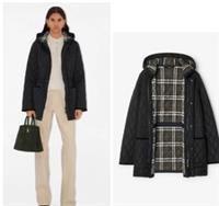 Womens BURBERRY quilted Nylon Parka/ Jacket.Black.sz XL.&pound;1195.current Season - XL Regular