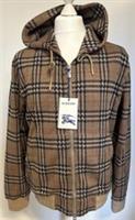 BURBERRY Checked Cotton Blend Zip Hoodie Top.sz M.£790.Staff sale purchase - M Regular