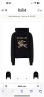 NewBURBERRY UNISEX EKD Cross Stitch Logo Embroidered Cotton Hoodie Top.sz M.&pound;620 - M Regular