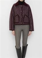 BURBERRY Womens Quilted Nylon Floriston Jacket.Burgundy Brown.sz M.&pound;1450 - M Regular
