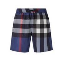 Mens Burberry Monogram Navy Blue Check Swimwear Swim Shorts