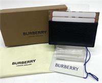 Burberry Sandon Check Canvas & Leather Card Holder - Black - BRAND NEW WITH TAGS