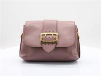BURBERRY WOMENS MEDLEY BUCKLE SHOULDER BAG LEATHER PINK RRP &pound;420 VA
