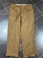 Burberry Trousers Mens 50 Brown Wool Blend Pleated Cuffed Button Fly Regular - IT 50 Regular