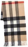 Burberry Large Mega Classic Check 100% Cashmere Scarf Made in Scotland 4031079