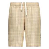 Burberry 'Bradeston' Silk Check Shorts Beige