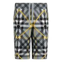 Burberry 'Tilton' Cotton Shorts Yellow & Grey