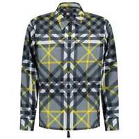 Burberry 'Whincup' Zip-Up Check Overshirt Yellow & Grey