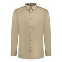 Burberry Classic Check Neck Cambridge Shirt Camel