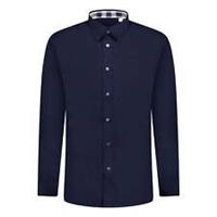 Burberry Classic Check Neck Cambridge Shirt Navy